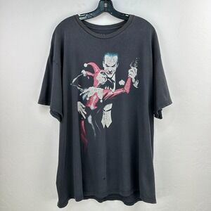 Batman Tshirt Men 2XL Black White Cotton Short Sleeve The Joker And Harley Quinn